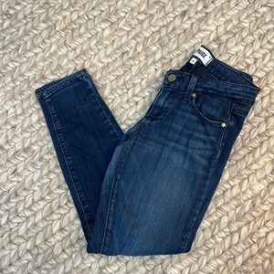 Dark Blue Cropped Skinny Jeans